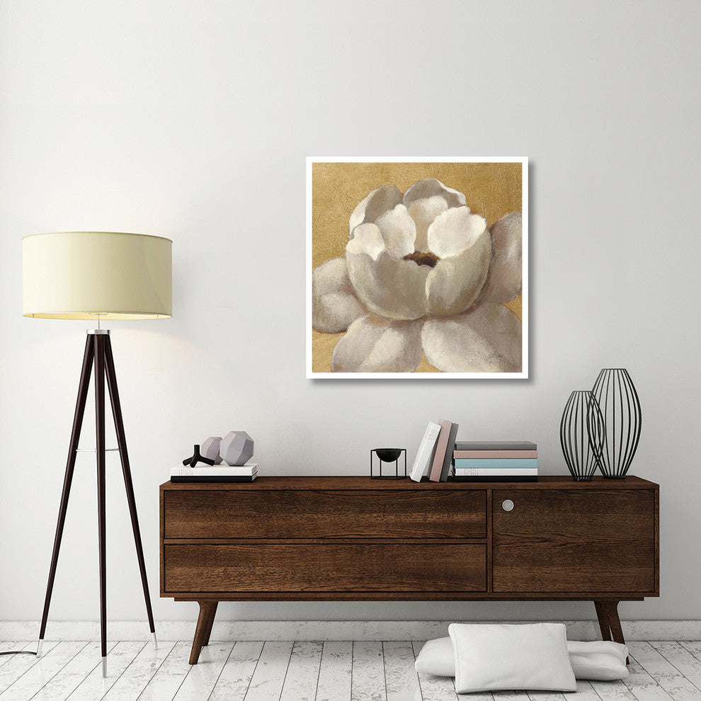 "Sunset Flower II on Gold" Digital Paper Print by Silvia Vassileva, 38"x38"