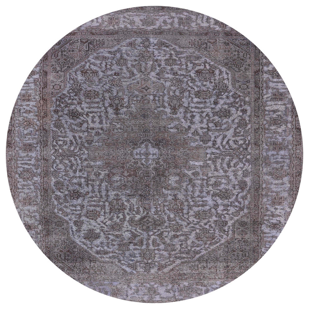Ahgly Company Indoor Round Mid-Century Modern Area Rugs, 7' Round