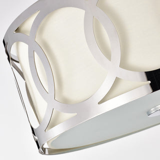 CHLOE Lighting BRONX Transitional 2-Light Chrome Semi-Flush Fixture