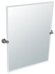 Gatco Channel Rectangular Beveled Tilting Wall Mirror in Satin Nickel