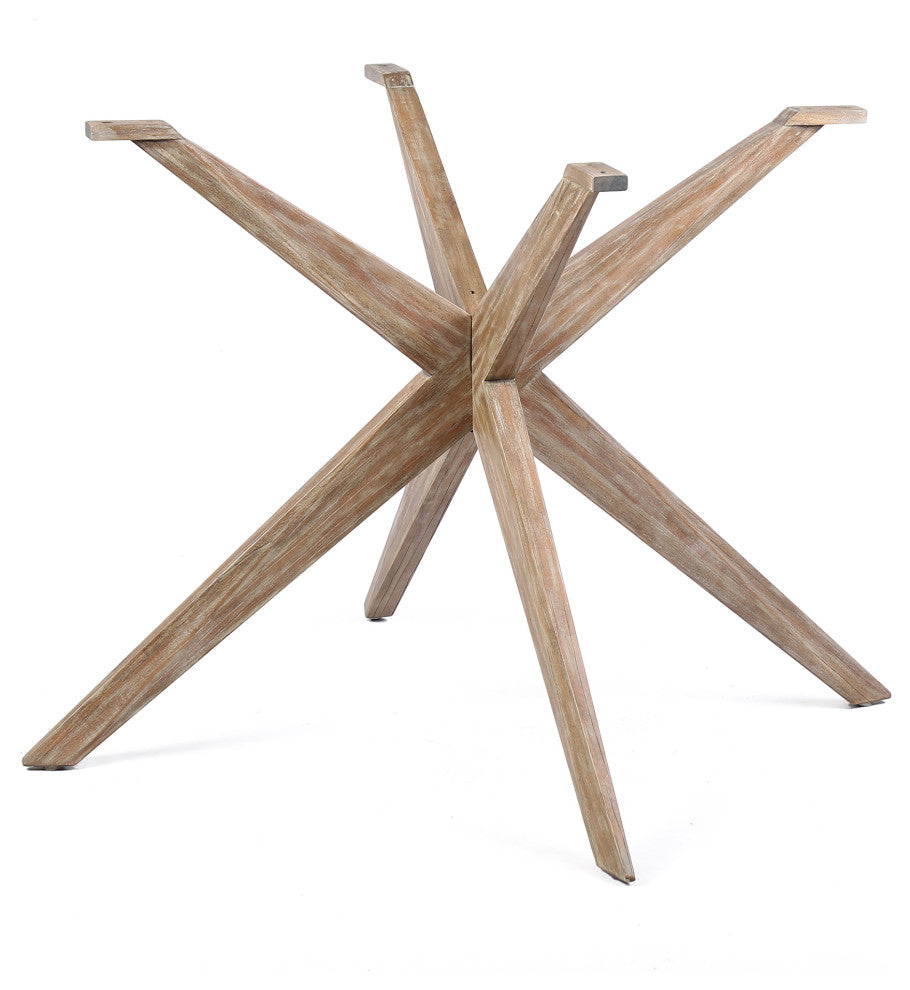 Oasis and Island Outdoor 5-Piece Light Eucalyptus and Concrete Dining Set