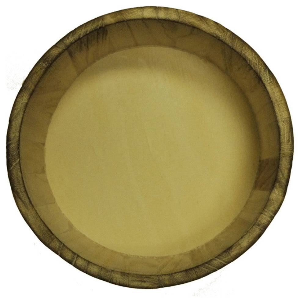10" Wooden Made Wash Round Wood Crate, Set of 3