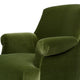 Eloise 30" Pleated Sock Arm Accent Armchair, Olive Green Performance Velvet