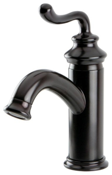 Single Handle Faucet Push-Button Pop-Up Drain Oil Rubbed Chrome FS5415RL