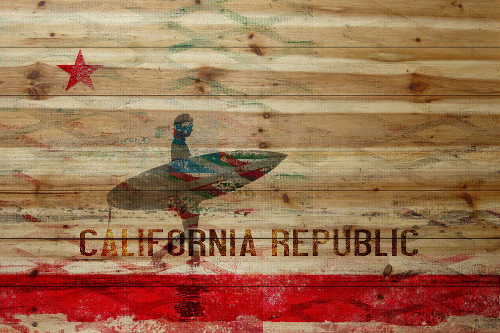 "The Republic" UV Ink Print on Natural Pine Wood, 45"x30"