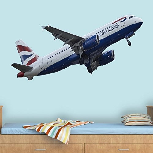 VWAQ Airplane Wall Sticker, 10"x18"
