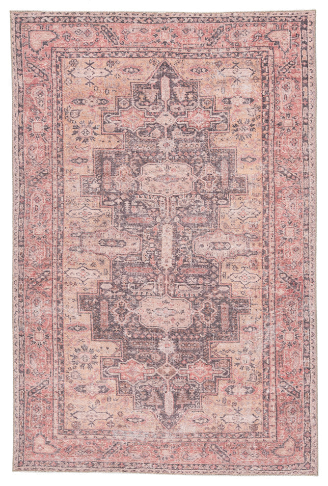 Machine Washable Jaipur Living Cosima Medallion Pink/Dark Purple Area Rug, 6'x9'