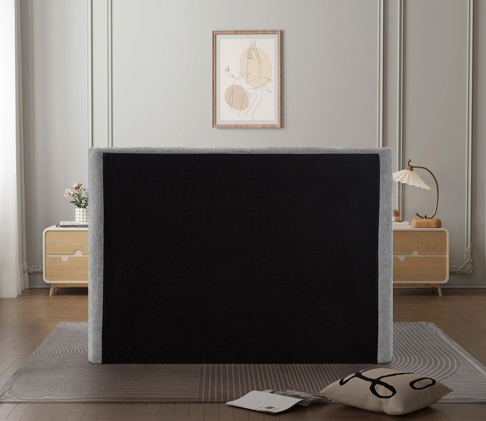 Penny Bed, Gray, Queen, Chenille Fabric