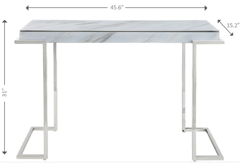 Marble Rectangular Console Table