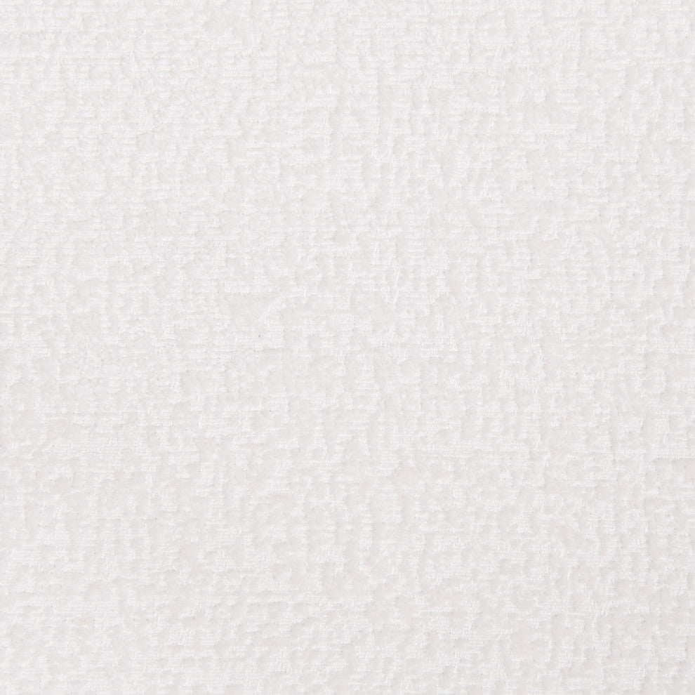 Yolanda 24" Upholstered Round Accent Ottoman, Almond White Chenille