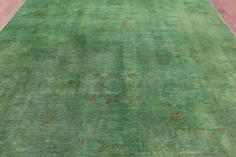 Full Pile Overdyed Hand Knotted Wool Rug 8' 10" X 11' 5" - HR9659