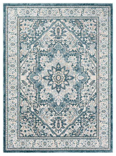 Surya Quatro QUA-2316 7'10"x10'2" Rug, Sage/Metallic - Gold/Teal/White/Taupe