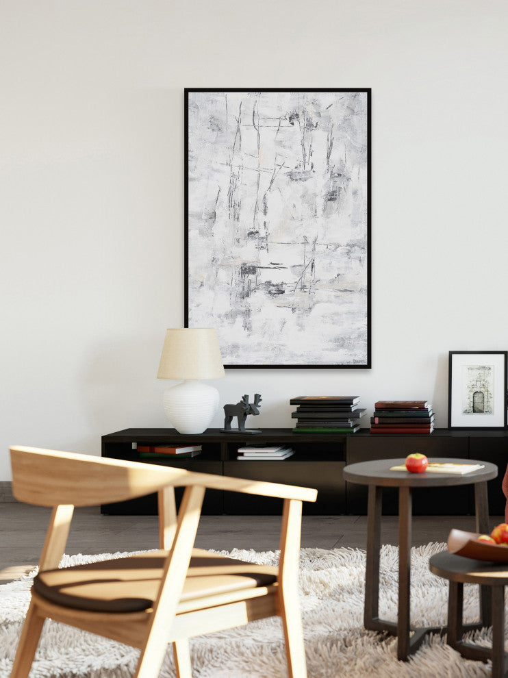 "Edge of Darkness" Floater Framed Painting Print on Canvas, 24x36