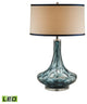 Dimond Lighting 8011-Led Blue Thumb Print Glass Led Table Lamp