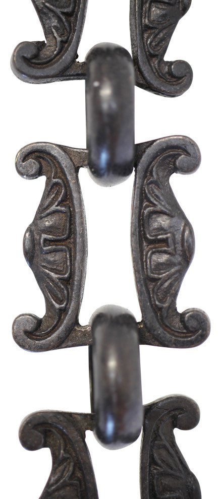 RCH Hardware Brass Vintage Chandelier Chain, 3', Oil Bronzed Black, U35