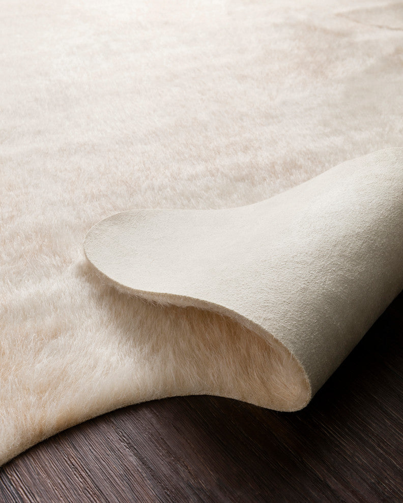 Southwestern Faux Cowhide Grand Canyon Area Rug, Ivory, 3'10"x5'