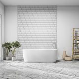 Azagra Soaking Bathtub, Matte White Finish, 67" X 31.5"