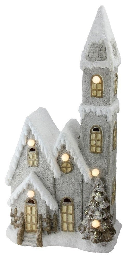 24.5" LED Lighted 3-Tier Musical House Christmas Decoration