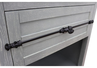 30" Single Vanity, Gray Ash, White Carrara Top, Oval Sink