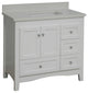Abbey 36" Bathroom Vanity, White, Quartz