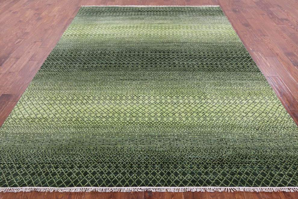 Savannah Grass Handmade Wool Rug 8' 0" X 9' 11" - Q13213
