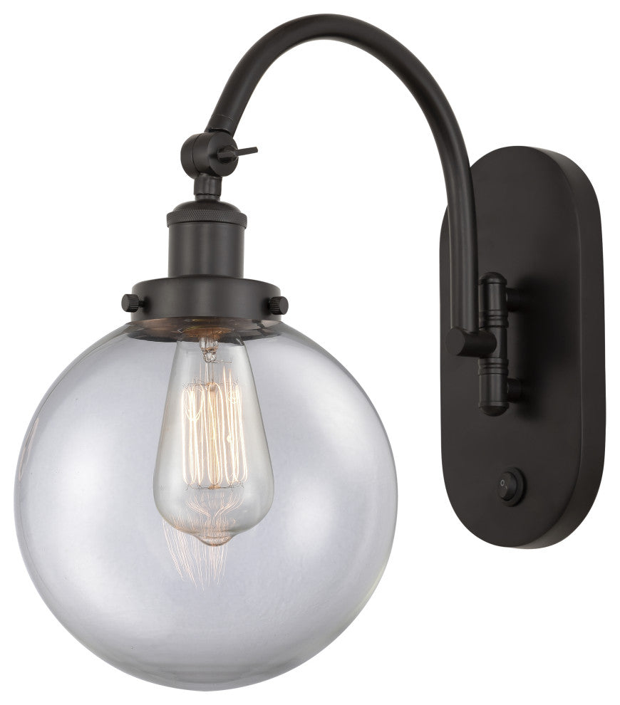 Innovations 918-1W-OB-G202-8-LED 1-Light Sconce, Oil Rubbed Bronze