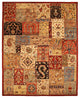 Red Transitional Floral Bakhtiar Area Rug