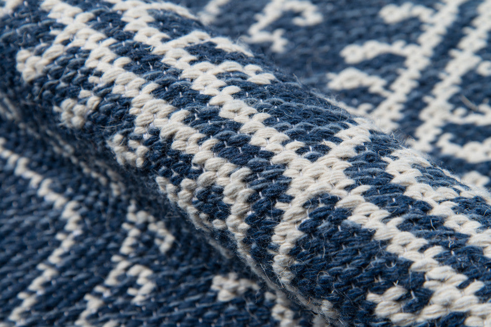 Erin Gates Easton Pleasant Indoor Outdoor Hand Woven Rug, Navy, 5'x7'6"