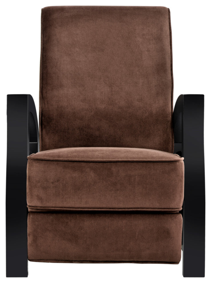 Artiva USA Java Black Premium Chocolate Microvelvet Recliner