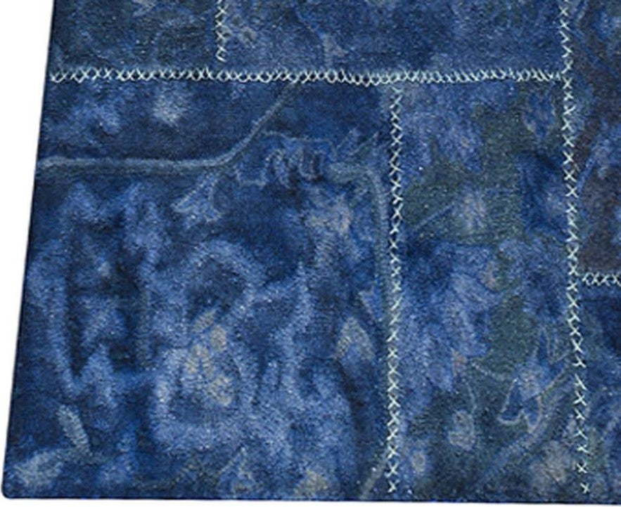 Hand Tufted Blue Wool Area Rug