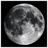 Full Moon Wall Art Frameless Free Floating Tempered Glass Panel 40"x 40"