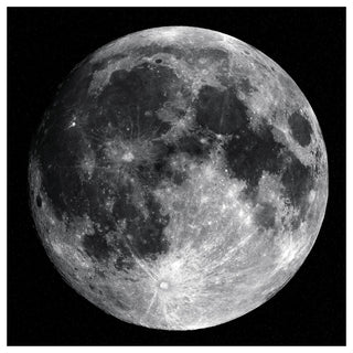 Full Moon Wall Art Frameless Free Floating Tempered Glass Panel 40"x 40"