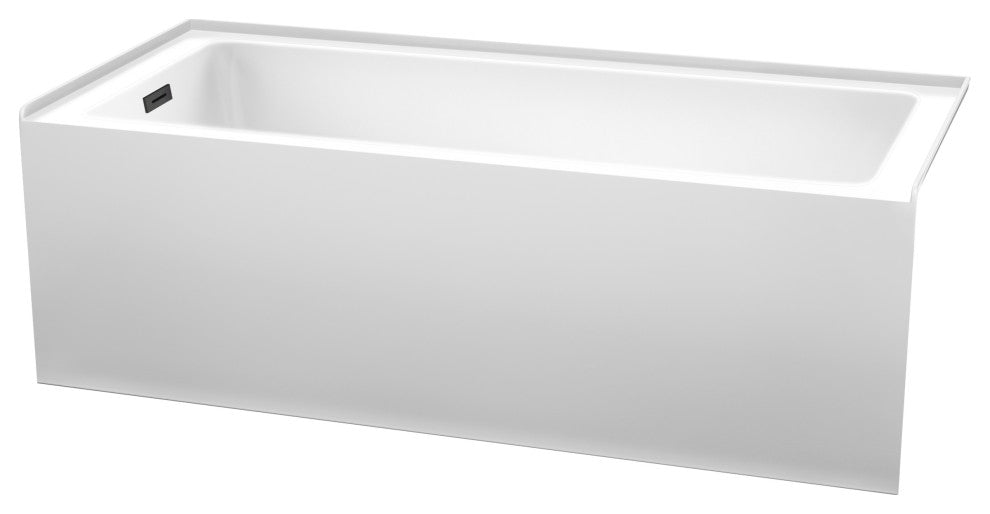 Grayley 66x30" Alcove Bathtub with Left-Hand Drain and Trim in Black
