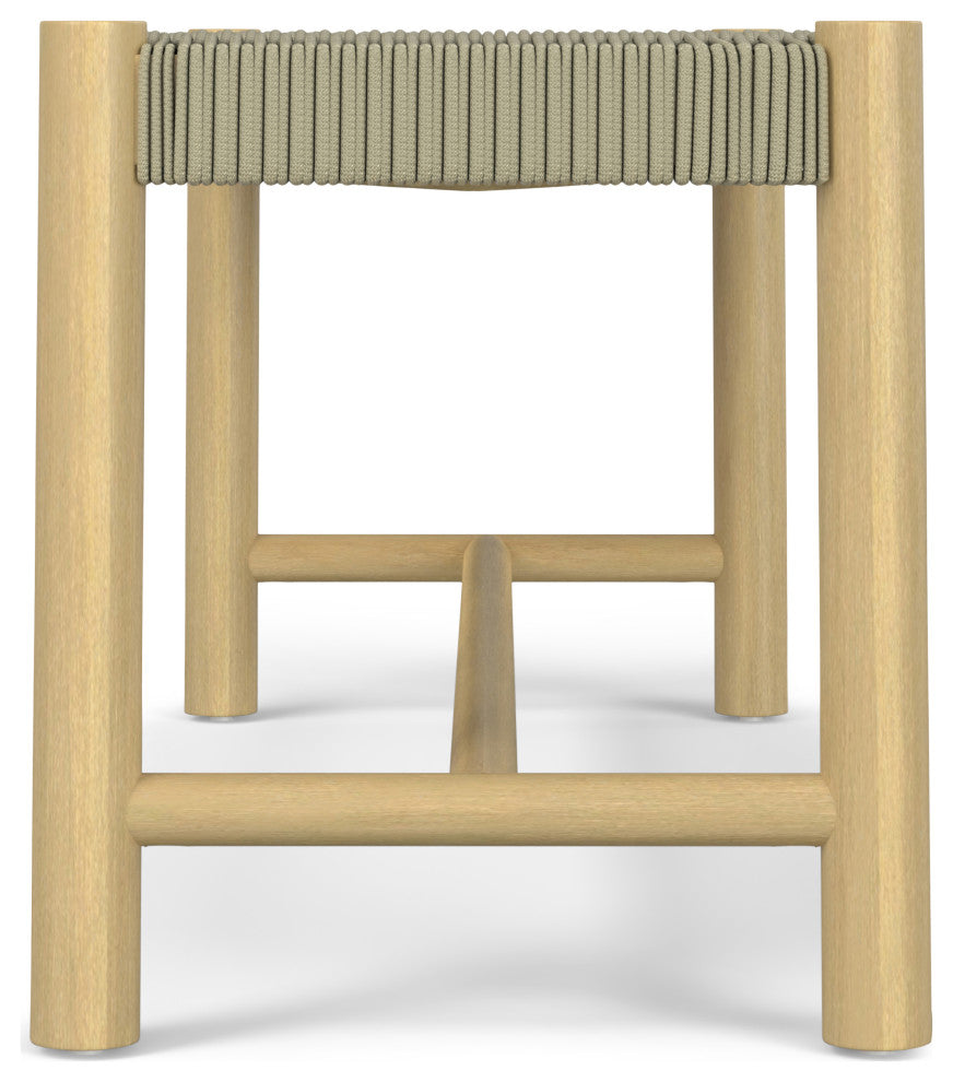 Dahlia Outdoor Indoor Bench, Natural Taupe