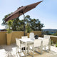 Costway 9ft Patio Umbrella Patio Steel Tilt w/ Crank Outdoor Yard Garden (Tan)