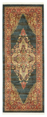 Unique Loom Navy Blue Arsaces Sahand 2' 7 x 6' 7 Runner Rug