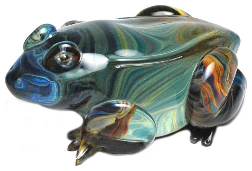 Murano Glass Frog Calcedonia