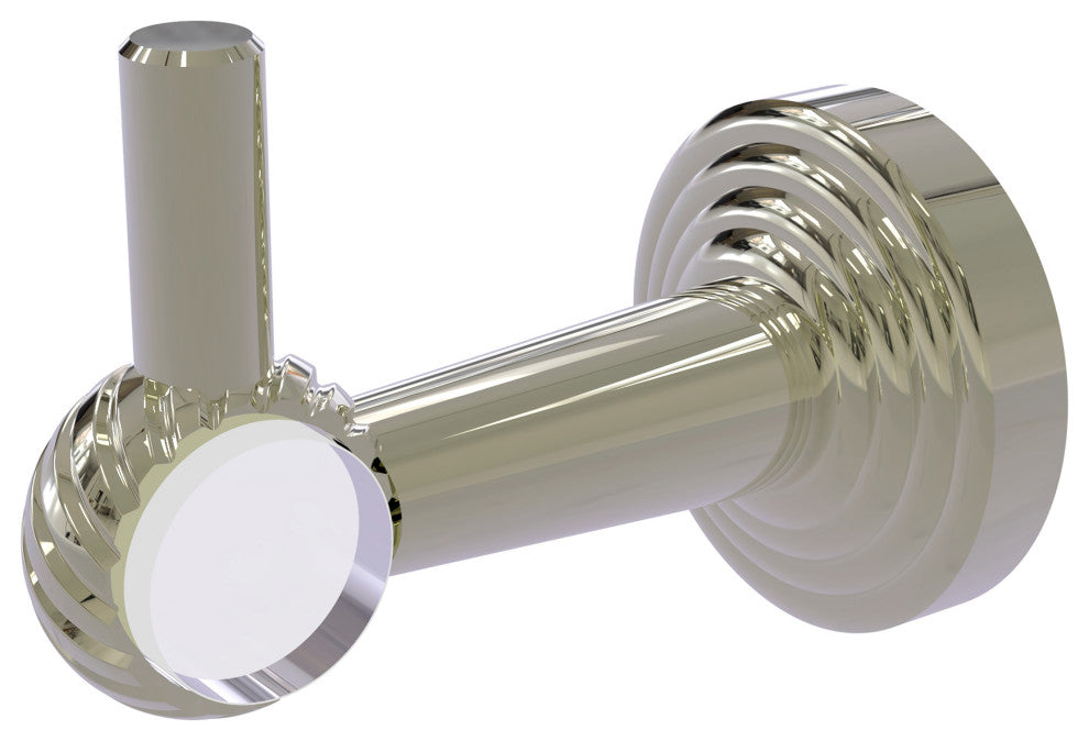 Pacific Beach Robe Hook with Twisted Accents, Polished Nickel