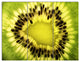 Green Kiwi Seeds and Inside Pattern, Contemporary Canvas Print, 36x28, 3 Panels