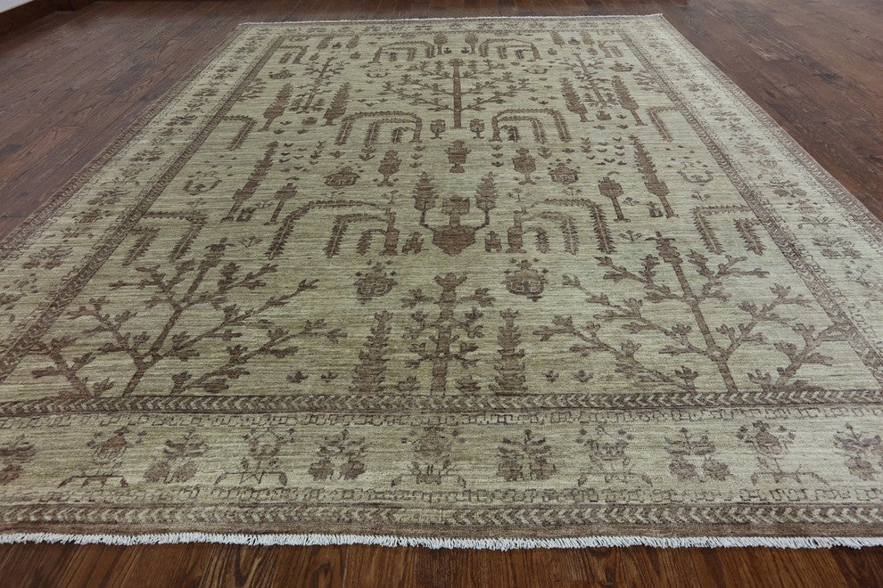Oriental Peshawar Hand Knotted Rug 10'x12', MC487