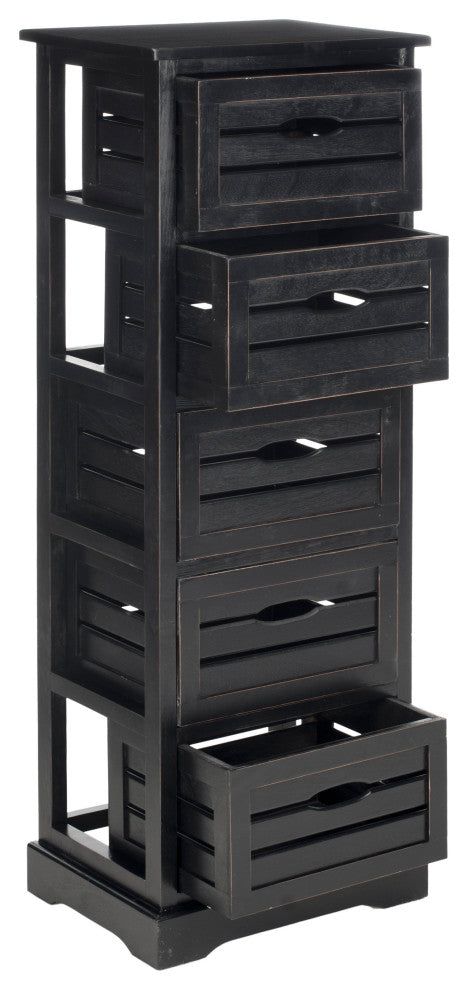 Safavieh Sarina 5-Drawer Cabinet, Black