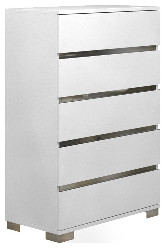 Dream White 5-Drawer Chest