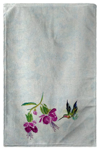 Betsy Drake Purple Hummingbird Beach Towel