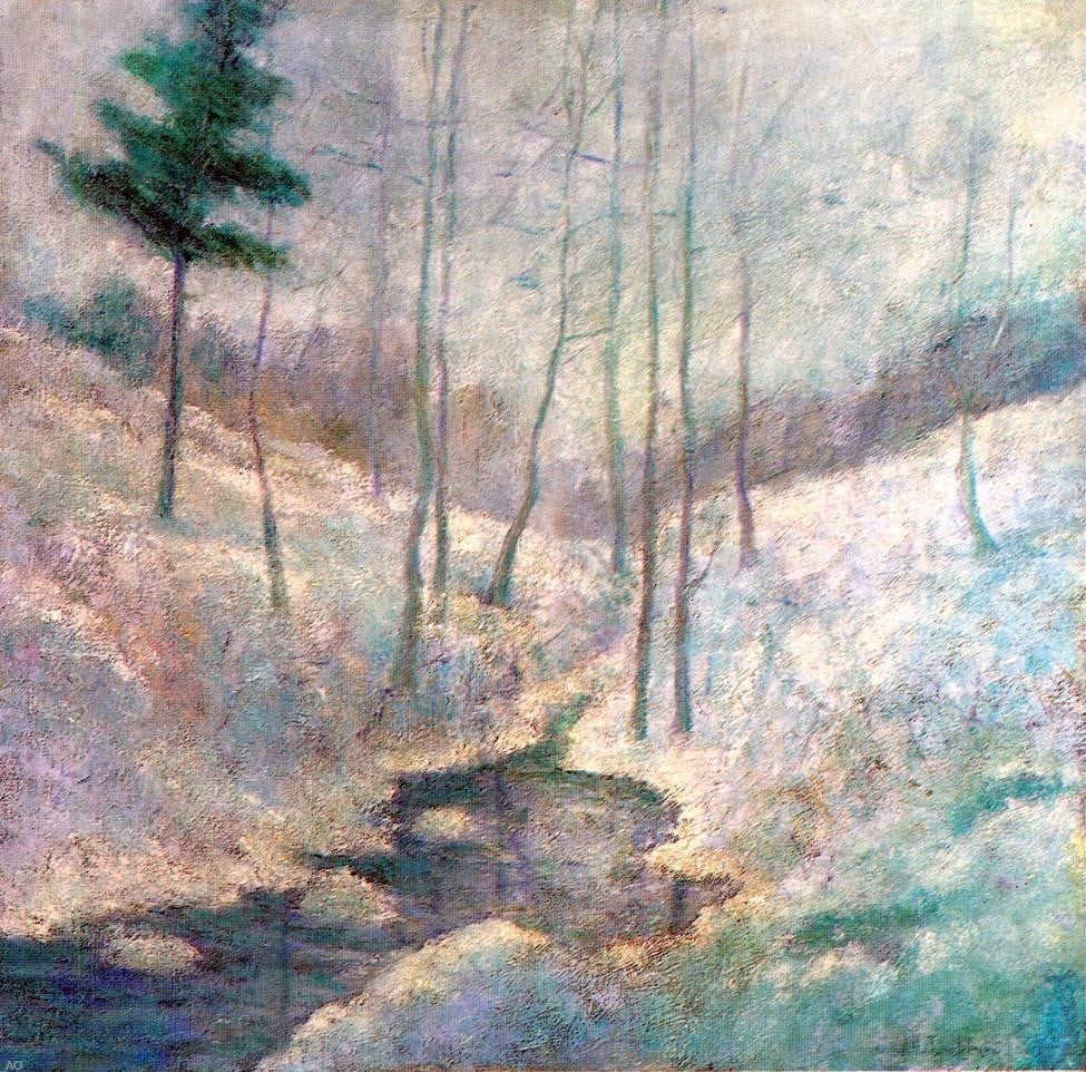 John Twachtman Winter Landscape Premium Canvas Print