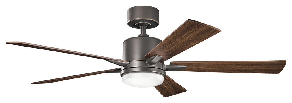 52" Lucian LED Fan, Olde Bronze, Cherry/Walnut Blade
