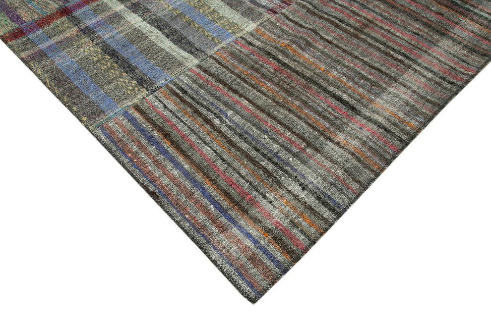 Rug N Carpet - Handmade Oriental 8' 2'' x 11' 10'' Rustic Patchwork Kilim Rug