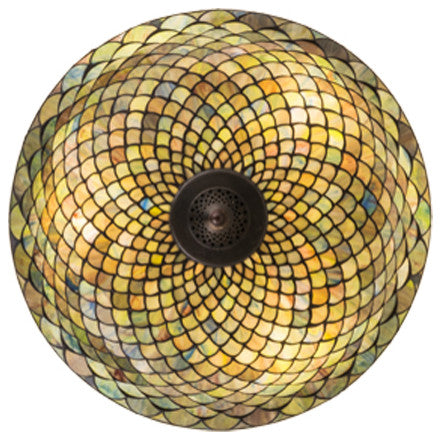 24W Tiffany Fishscale Semi-Flushmount