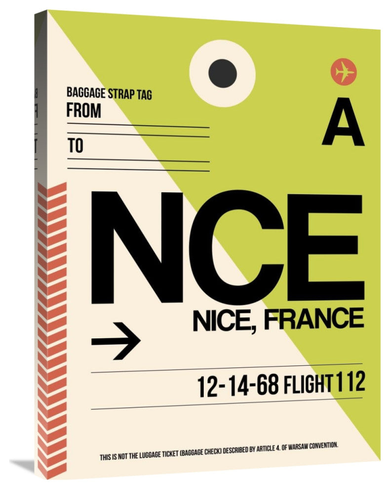 "NCE Nice Luggage Tag 2" Fine Art Print