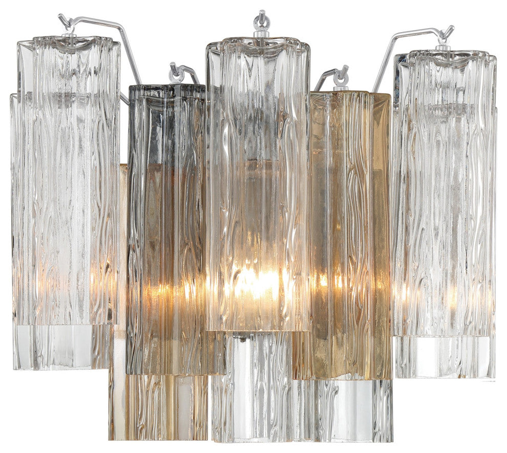 Crystorama Lighting Group ADD-302-AU Addis 2 Light 12" Tall Wall - Aged Brass