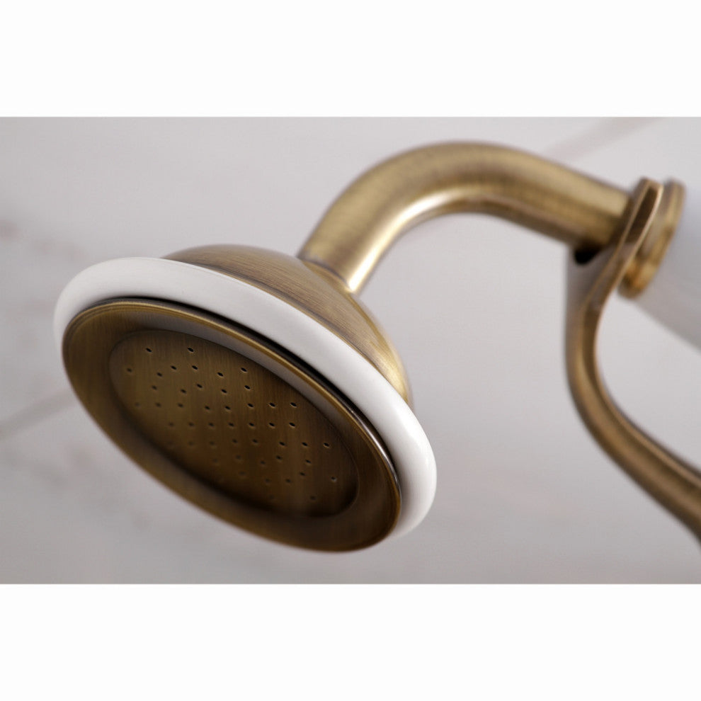 Kingston Brass 6" Adjustable Wall Mount Clawfoot Tub Faucet, Antique Brass